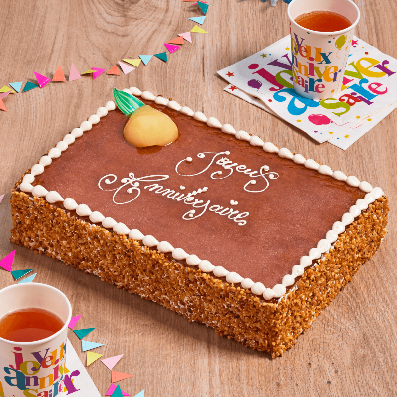 Poirier personnalisé - gâteau avec inscription - Patisserie La Romainville