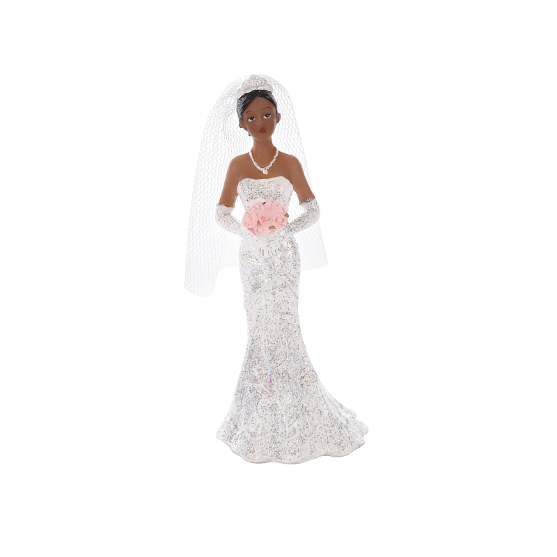 Mariée métisse - Figurine Mariage - Accessoires La Romainville