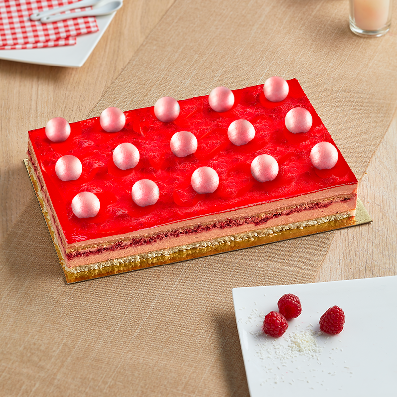 Bingo Framboise - Dessert frais à la framboise et décors de fêtes - La Romainville
