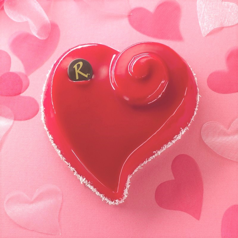 Gâteau Petit Coeur - Saint-Valentin et fête des mères - Pâtisserie La Romainville